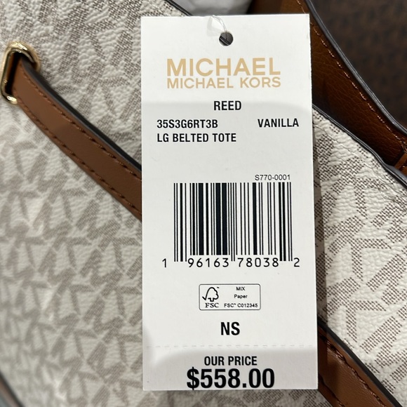 MICHAEL KORS
Reed Large Logo Belted Shoulder Tote Bag
Vanilla 
NWT - Picture 9 of 16